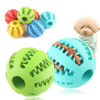 Rubber Dog Ball Toy – Interactive Chew & Food Dispensing Ball for Small Dogs