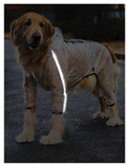 Transparent Hooded Dog Raincoat – Full-Body Waterproof PU Jacket for All Breeds