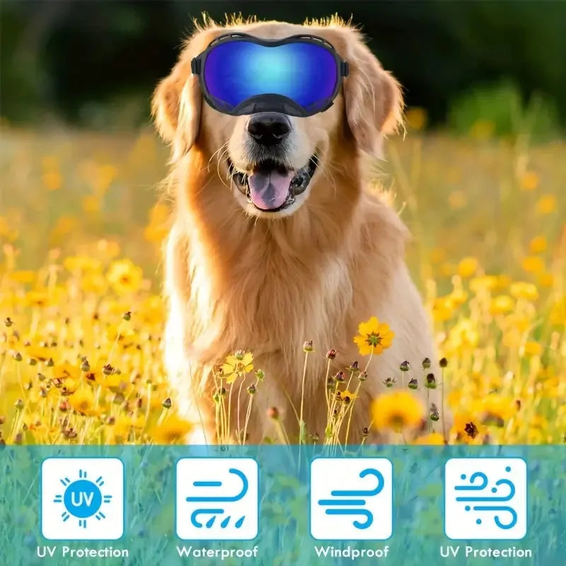 Large Dog Goggles – Windproof, Waterproof Tactical Sunglasses for Outdoor Protection