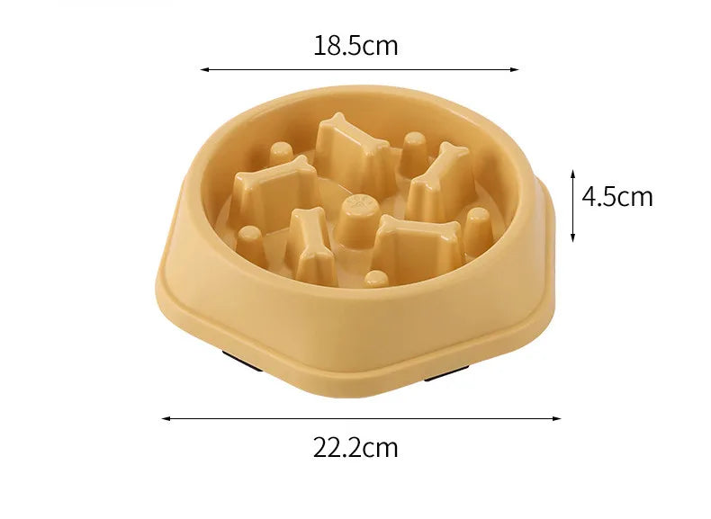 Slow Feeder Pet Bowl – Anti-Choking, Non-Slip Design for Dogs & Cats