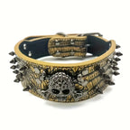 Spiked Dog Collar – Adjustable PU Leather Collar for Small, Medium & Large Dogs