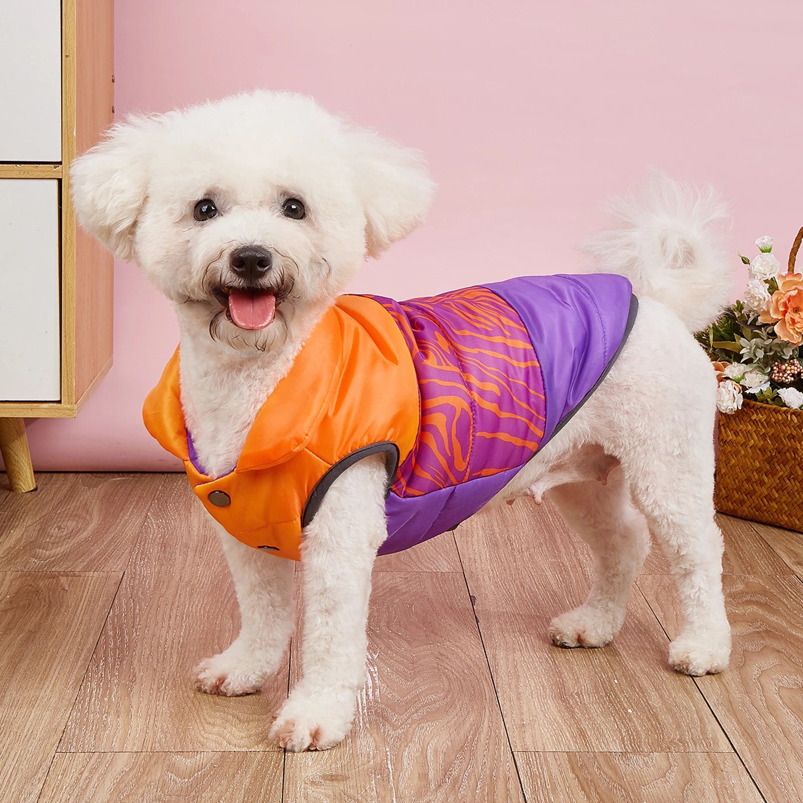 Winter Dog Vest Coat – Windproof Double-Layer Fleece Jacket for Small & Medium Dogs