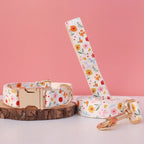 Floral Print Collar Leash Set