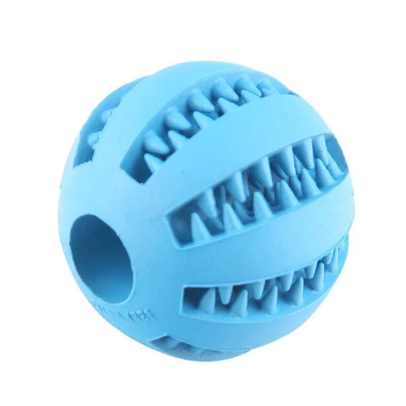 Rubber Dog Ball Toy – Interactive Chew & Food Dispensing Ball for Small Dogs