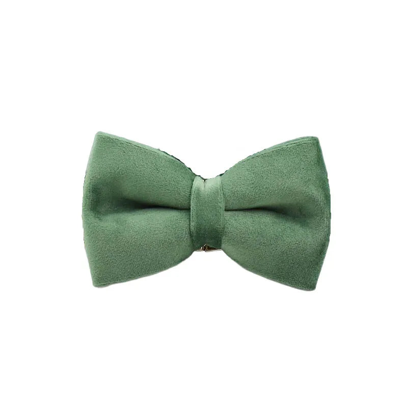 Forest Green Velvet Personalized Dog Collar, Leash & Harness Set