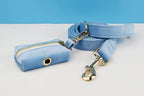 Blue Velvet Personalized Dog Collar, Leash & Harness Set