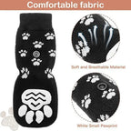 Anti-Slip Dog Socks with Adjustable Straps – 4Pcs Set for Indoor Paw Protection