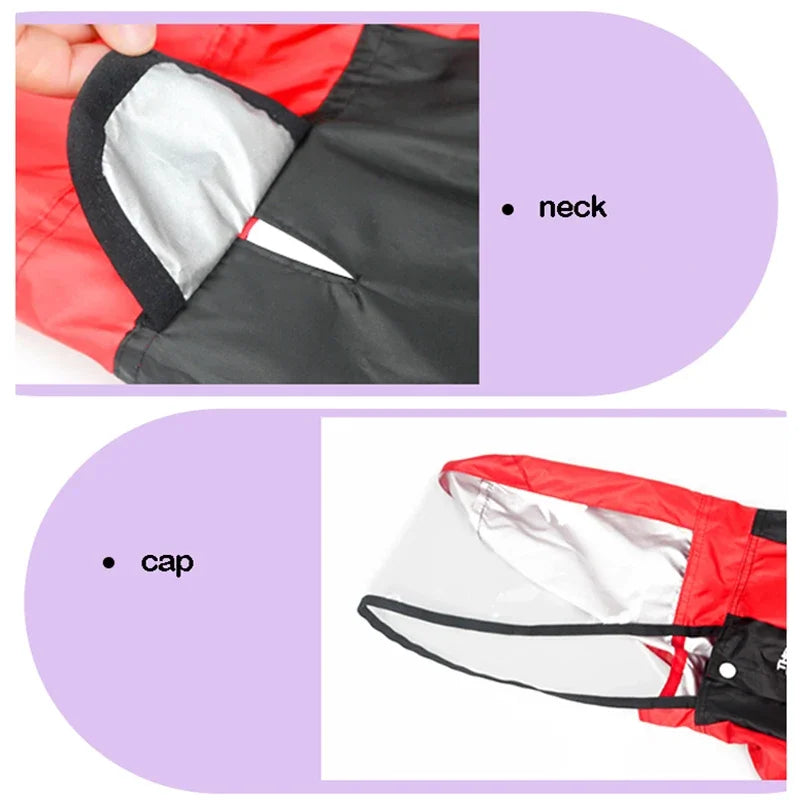 Transparent Hooded Dog Raincoat – Full-Body Waterproof Jumpsuit for All Breeds