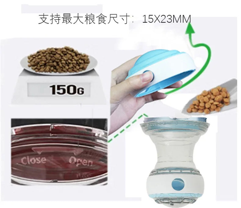 Interactive Treat Dispensing Ball – Adjustable Food Dispenser Toy for Dogs & Cats