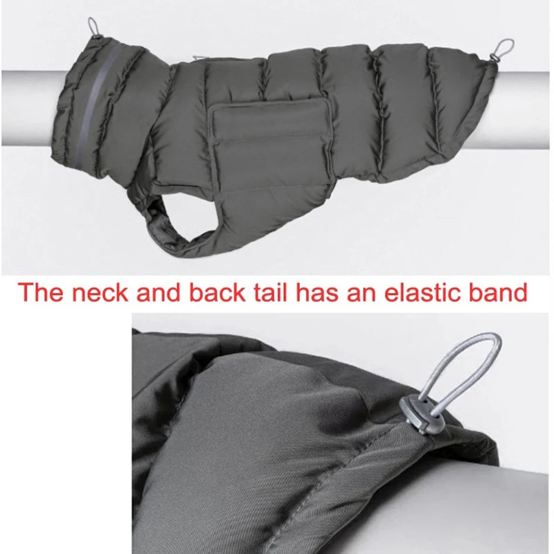 Waterproof Warm Dog Winter Coat – Thick Fleece Down Jacket for Small to Large Pets