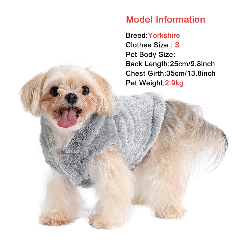 Soft Fleece Dog Hoodie – Warm & Cozy Pet Sweater for Small and Medium Dogs