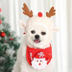 Christmas Pet Hat & Bandana Set – Cute Holiday Costume for Small Dogs & Cats