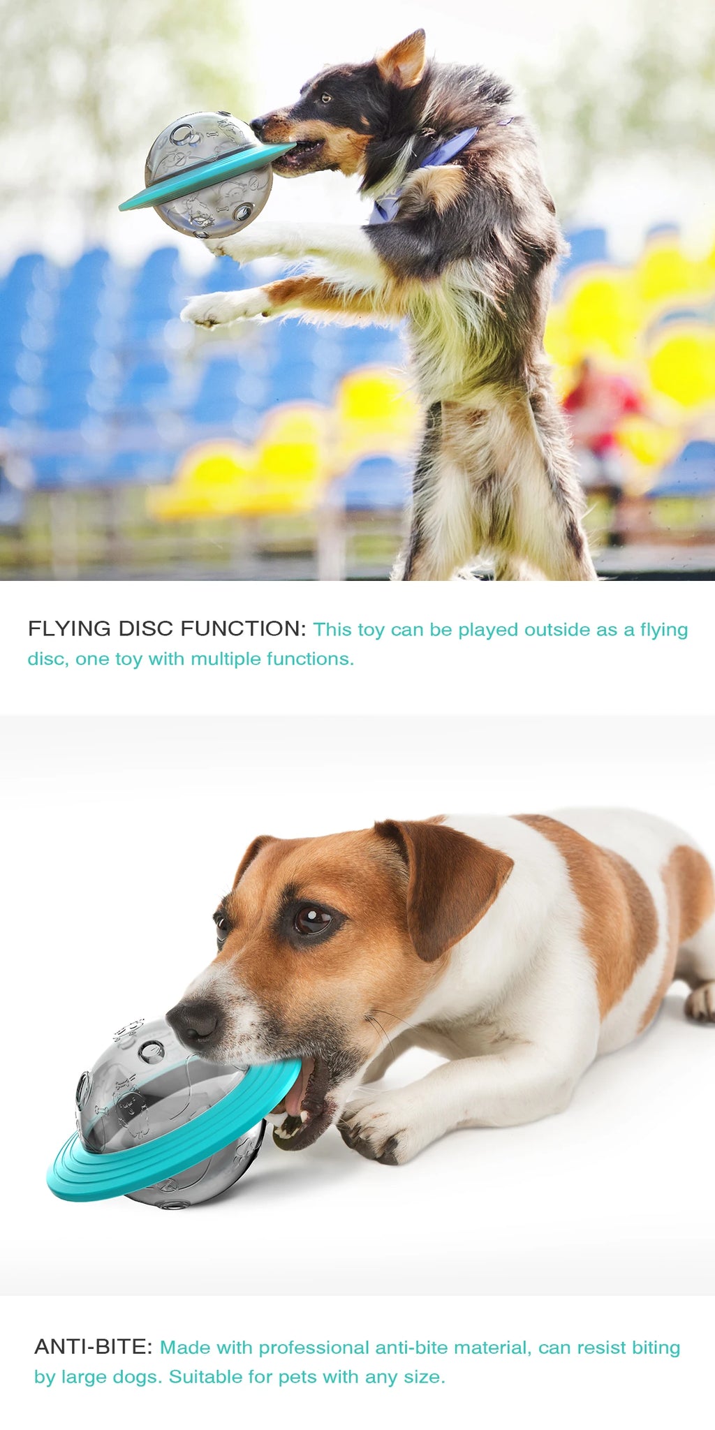Interactive Flying Disc Dog Toy – IQ Training & Slow Feeder Food Dispenser