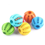 Rubber Dog Ball Toy – Interactive Chew & Food Dispensing Ball for Small Dogs