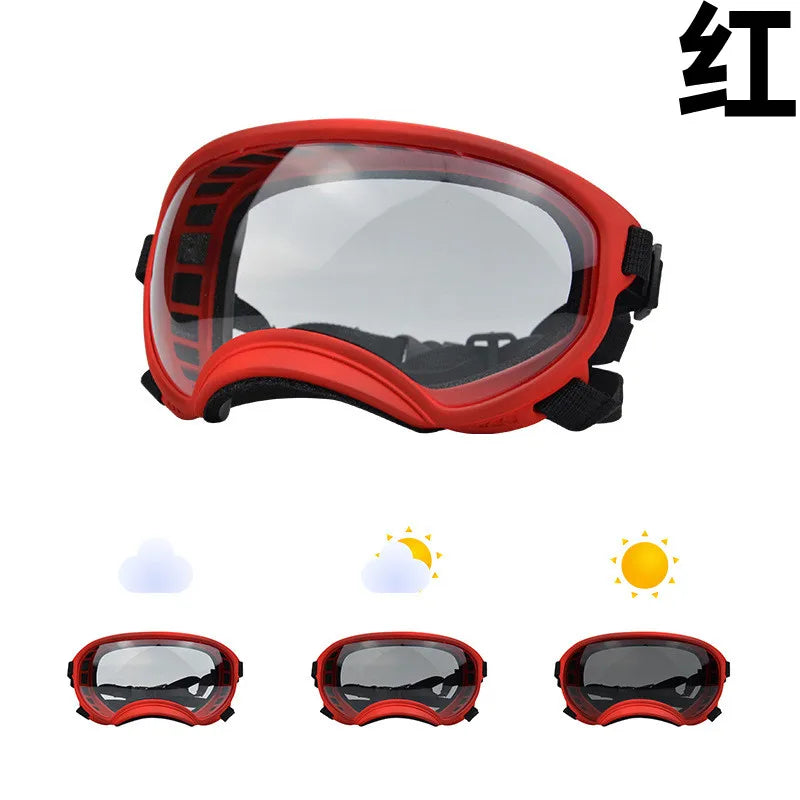 Color-Changing Dog Sunglasses – UV-Resistant Goggles for Outdoor Protection