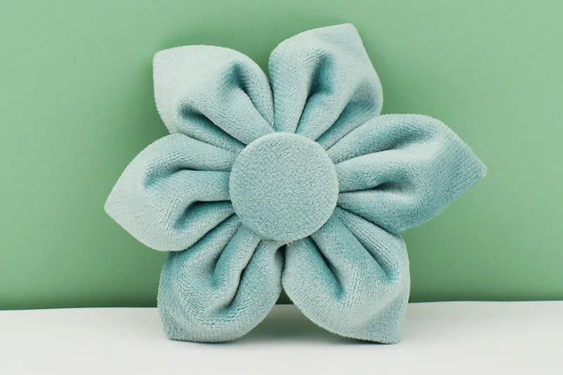 Green Velvet Personalized Dog Collar, Leash & Harness Set