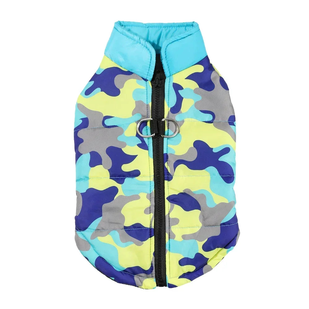 Waterproof Dog Coat – Warm Winter Jacket with D-Ring for Small & Medium Pets