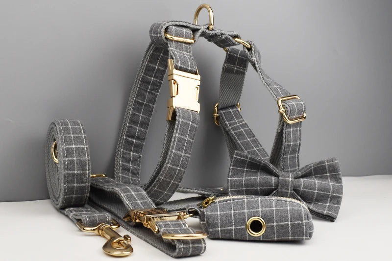 Personalized Dog Collar, Leash & Harness Set