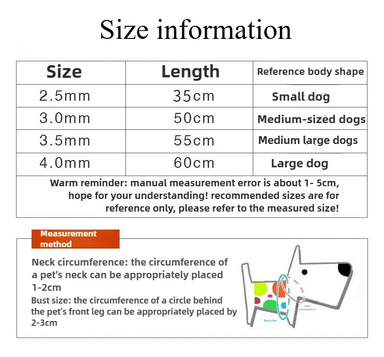 Metal Dog Training Collar – Detachable Stainless Steel Chain with Quick-Release Buckle