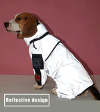 Reflective Waterproof Dog Raincoat – Lightweight Hooded Jacket for Medium & Large Dogs