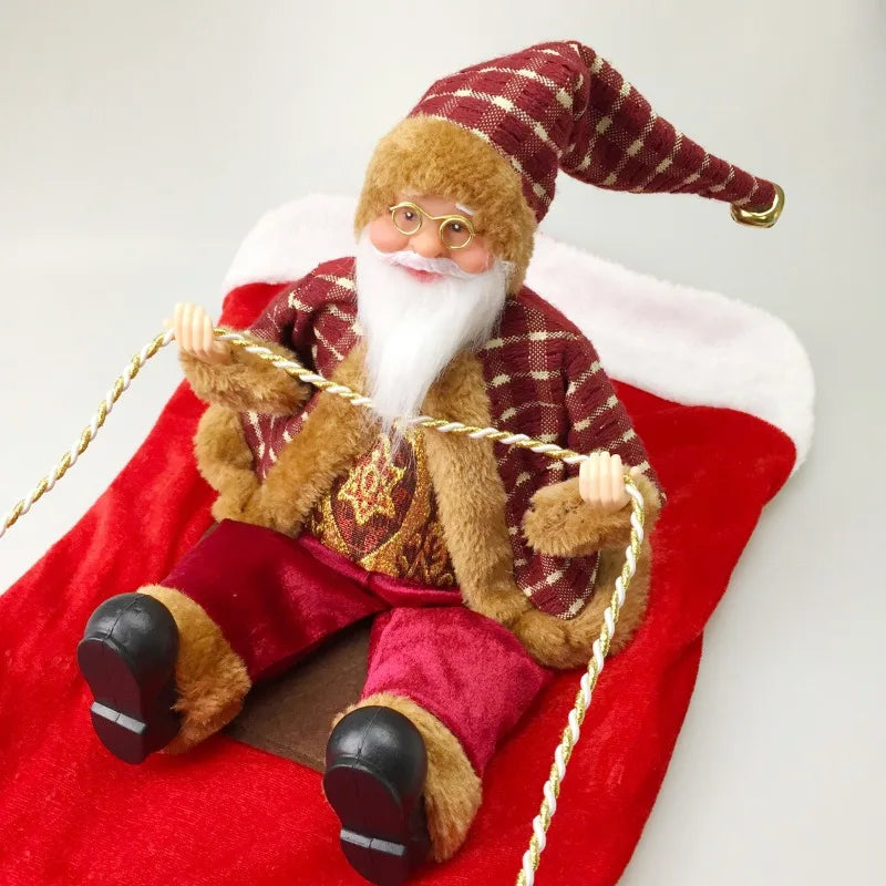 Santa Claus Riding Dog Costume – Funny Christmas Outfit for Small, Medium & Large Dogs