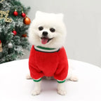 Christmas Dog Hoodie – Warm Winter Pet Costume with Santa & Elk Design