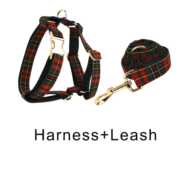 Personalized Dog Collar, Leash & Harness Set