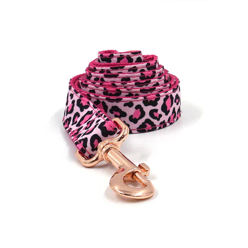DDPaws  Leash / XS Pink Leopard Velvet Set
