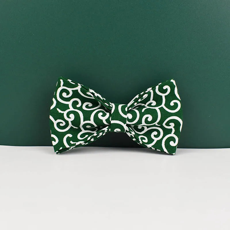 Green Soft Cotton Personalized Dog Collar, Leash & Harness Set