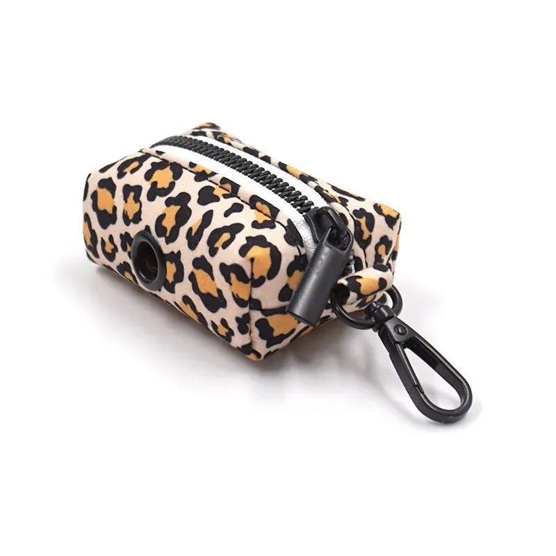 DDPaws Poop Bag / XS Brown Leopard Velvet Set