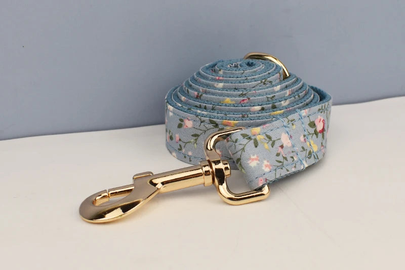 Flower Personalized Dog Collar, Leash & Harness Set