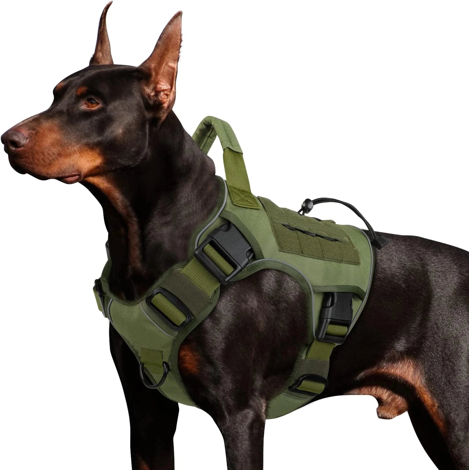 Adjustable Tactical Dog Harness – No-Pull Reflective Military Vest for Large Dogs