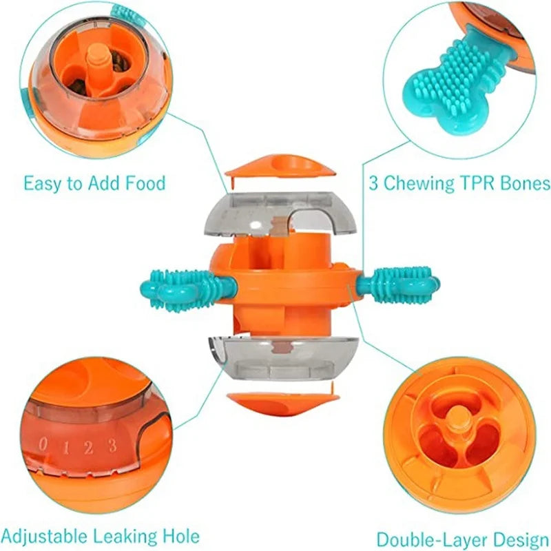 UFO-Shaped Tumbler Toy – Interactive Food Dispenser & Chew Toy for Dogs and Cats