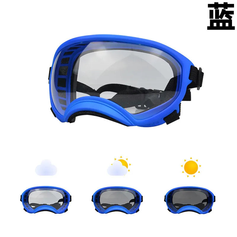 Color-Changing Dog Sunglasses – UV-Resistant Goggles for Outdoor Protection