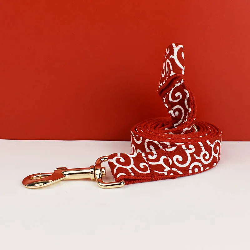 DDPaws  Custom Soft Collars Pet Accessories with Personalized Dog Collar Leashes Harness Bow Tie