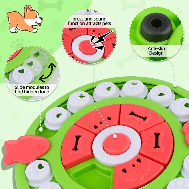 Interactive IQ Food Dispenser – Slow Feeder Bowl for Dogs & Cats