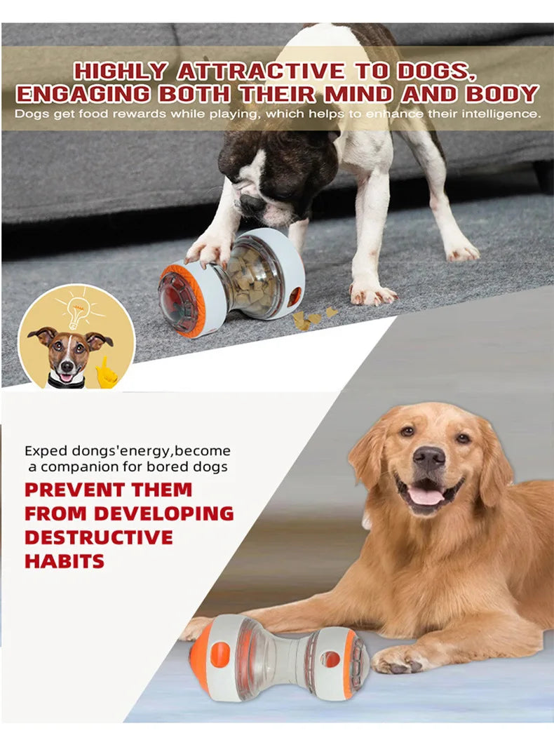 Interactive Treat Dispensing Ball – Adjustable Food Dispenser Toy for Dogs & Cats