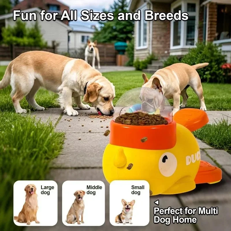 Interactive Dog Puzzle Feeder – Cartoon Duck Treat Dispenser Toy