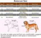 Fashionable Hooded Dog Raincoat – Reflective Cape-Style Waterproof Coat