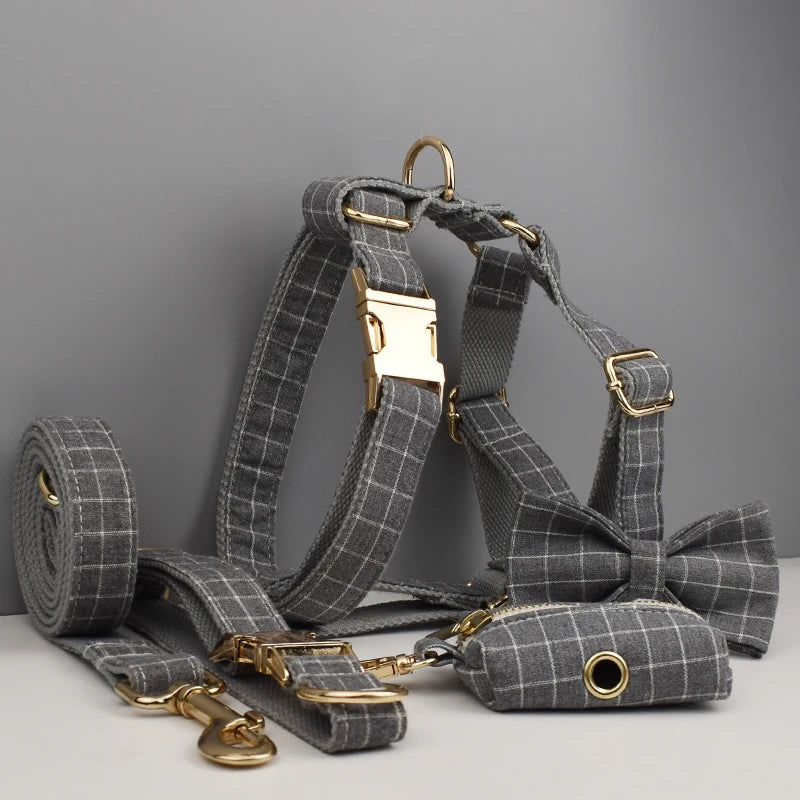 Personalized Dog Collar, Leash & Harness Set