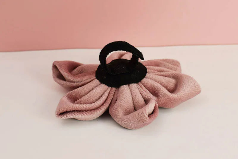 Light Purple Velvet Personalized Dog Collar, Leash & Harness Set