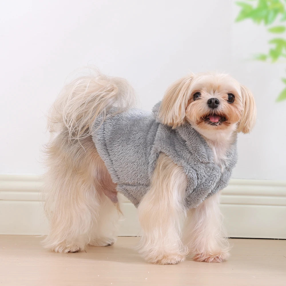 Soft Fleece Dog Hoodie – Warm & Cozy Pet Sweater for Small and Medium Dogs