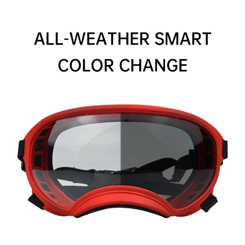 Color-Changing Dog Sunglasses – UV-Resistant Goggles for Outdoor Protection