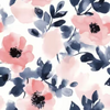 Blush Petals Floral Dog Collar and Leash Set