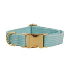 Lake Green Corduroy Personalized Dog Collar, Leash & Harness Set