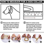 Stainless Steel Cuban Chain Dog Collar – Durable Training & Walking Metal Collar