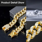 Diamond Cuban Chain Pet Collar – Luxury Gold, Silver & Rose Gold Necklace for Dogs & Cats