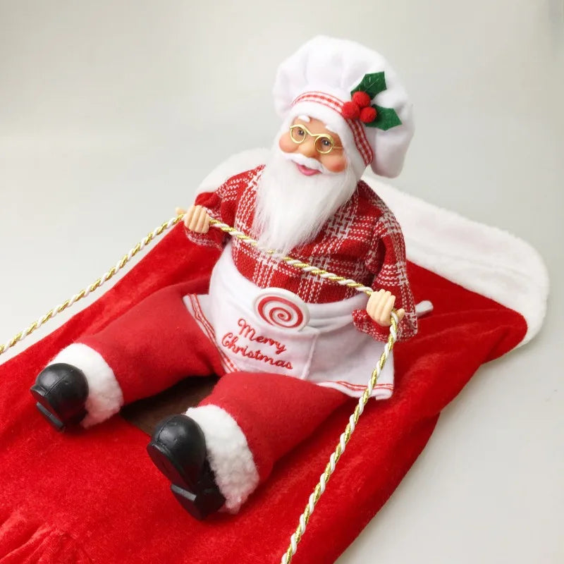 Santa Claus Riding Dog Costume – Funny Christmas Outfit for Small, Medium & Large Dogs