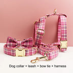 Rose Pink Plaid Set