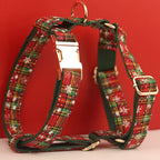 Christmas Personalized Dog Collar, Leash & Harness Set